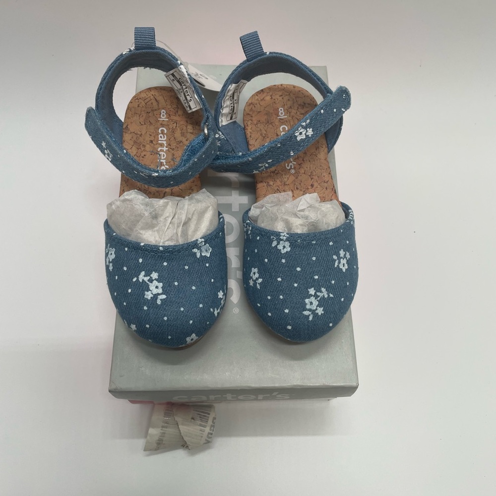 Carter's Blue Floral Kids Shoes